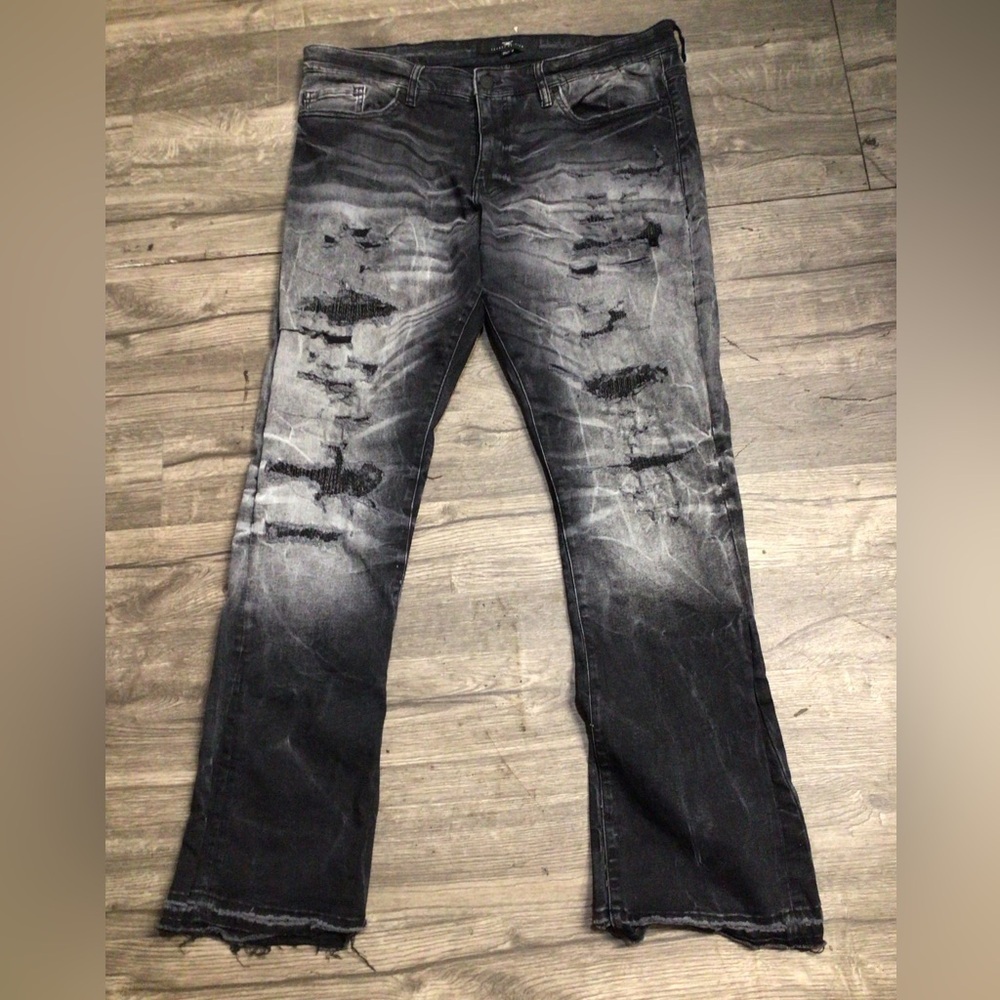 Distressed Black Jeans for Men